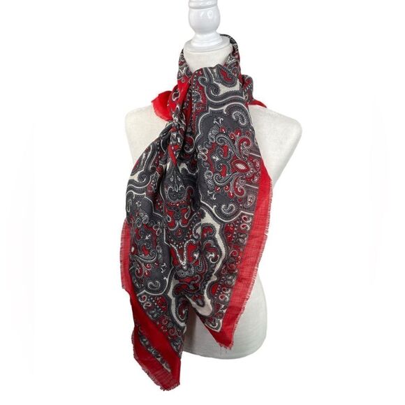 A. Norma Della Legge Paisley Large Square Scarf - Picture 1 of 4